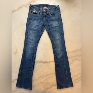 True Religion Hi-Rise Boot Cut Flap Pocket Jeans